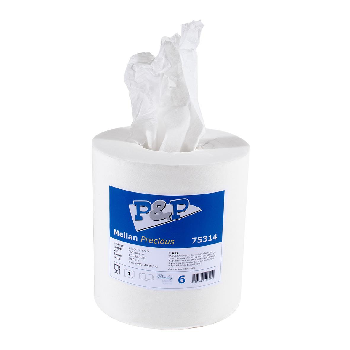 Torkrulle Midi TAD Premium Vit 200mm x 160m