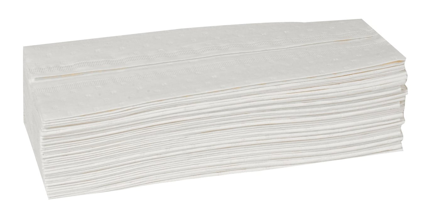 Vit tvättlapp Abena Soft Care C-Vikt 6-lag 19x25cm staplad