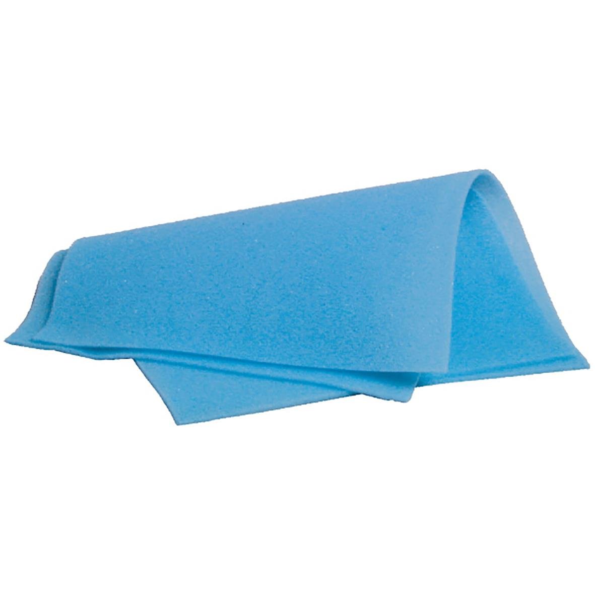 Blå skumtvättlapp Soft Care 19x27x0,3cm