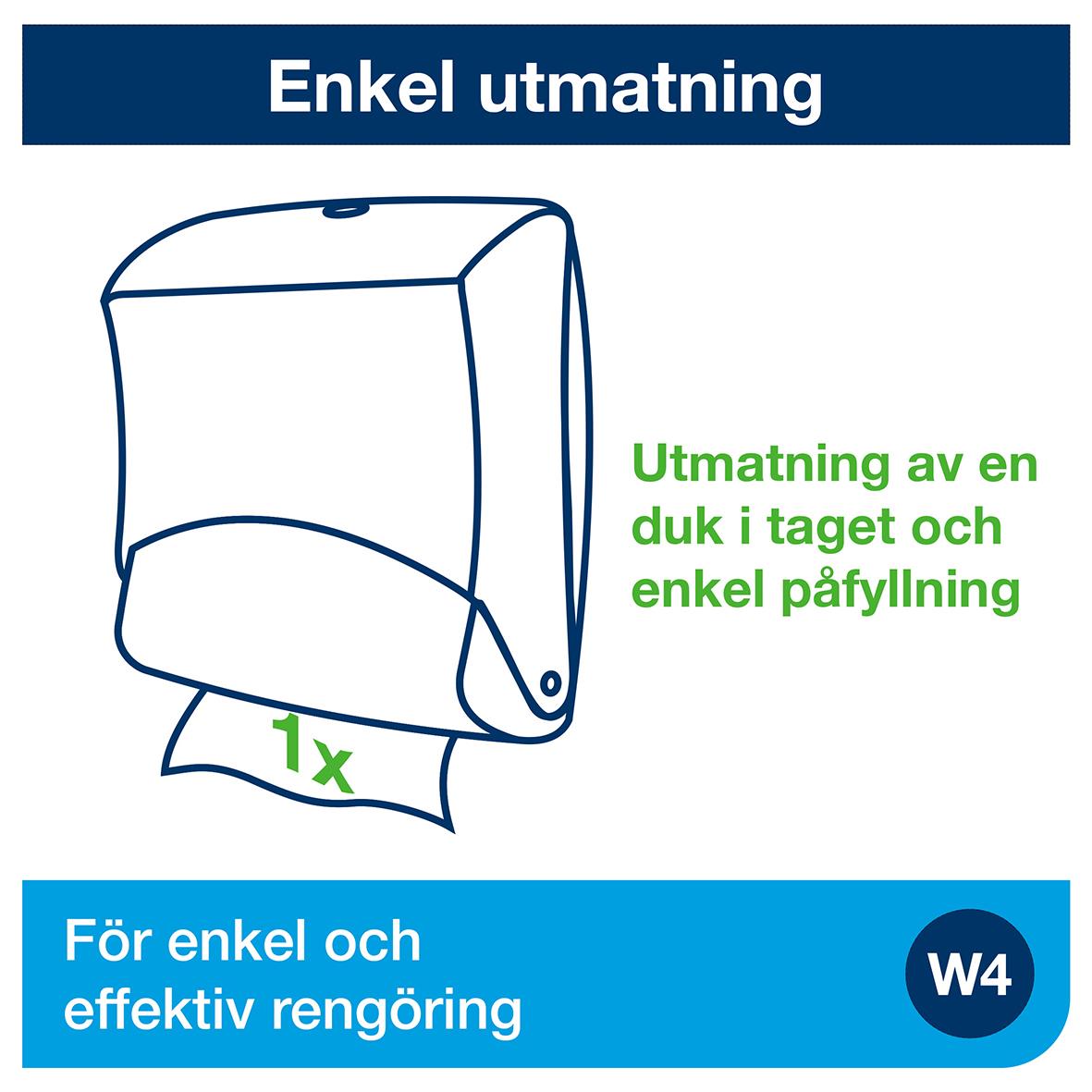 Dispenser Rengöringsduk Tork W4 Top Pack turkos/vit 50250068_4