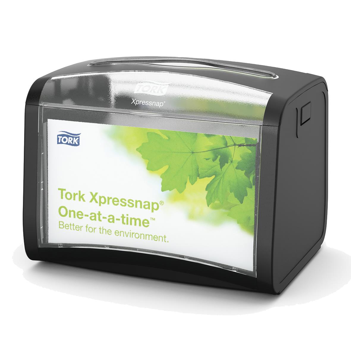 Svart servettdispenser Tork Xpressnap N4 Bordsmodell