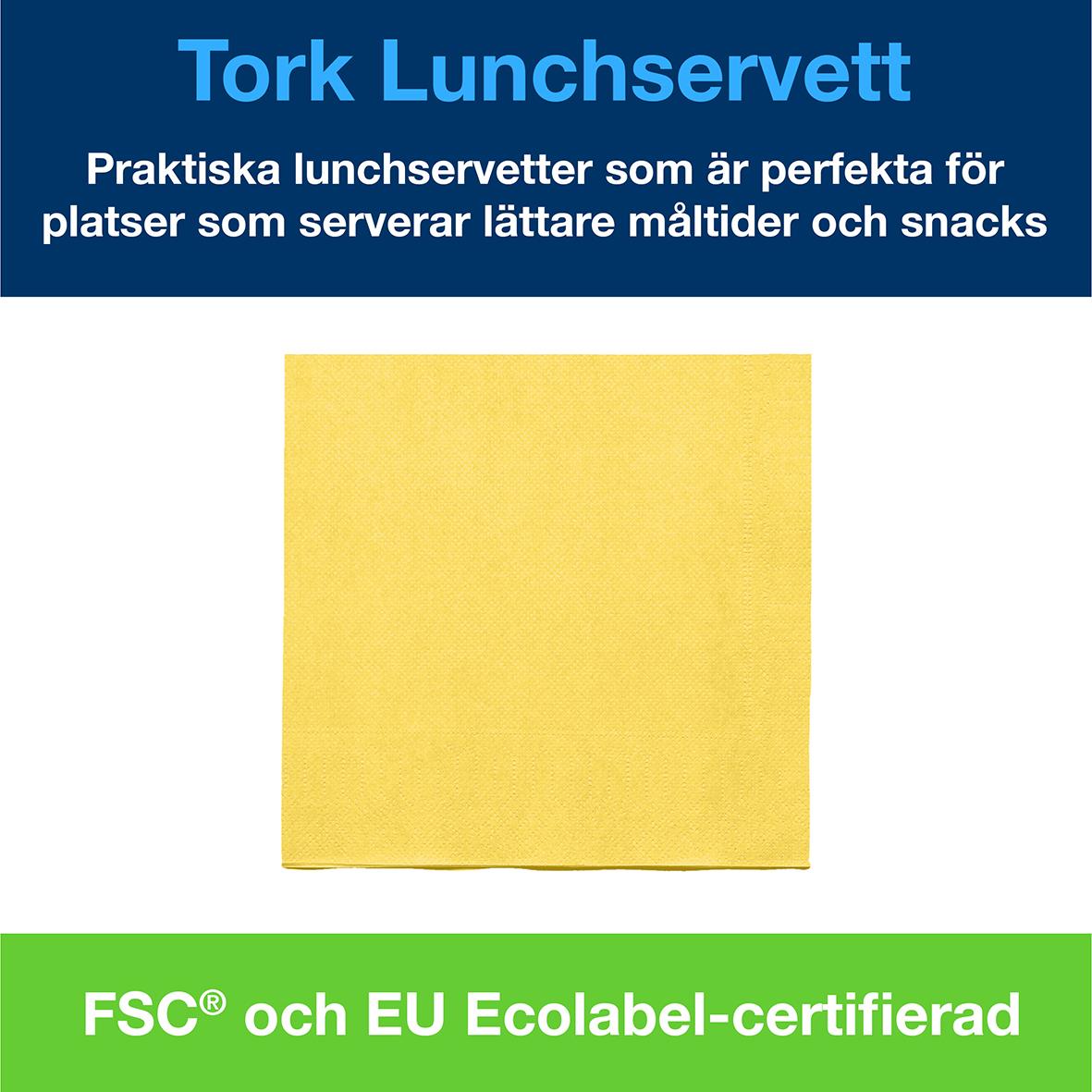 Servett Tork 2-lag Gul 33x33cm 50250291_3