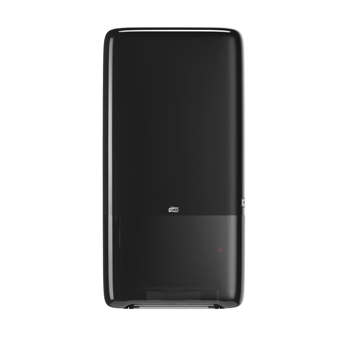 Svart dispenser för pappershanddukar Tork H5 PeakServe