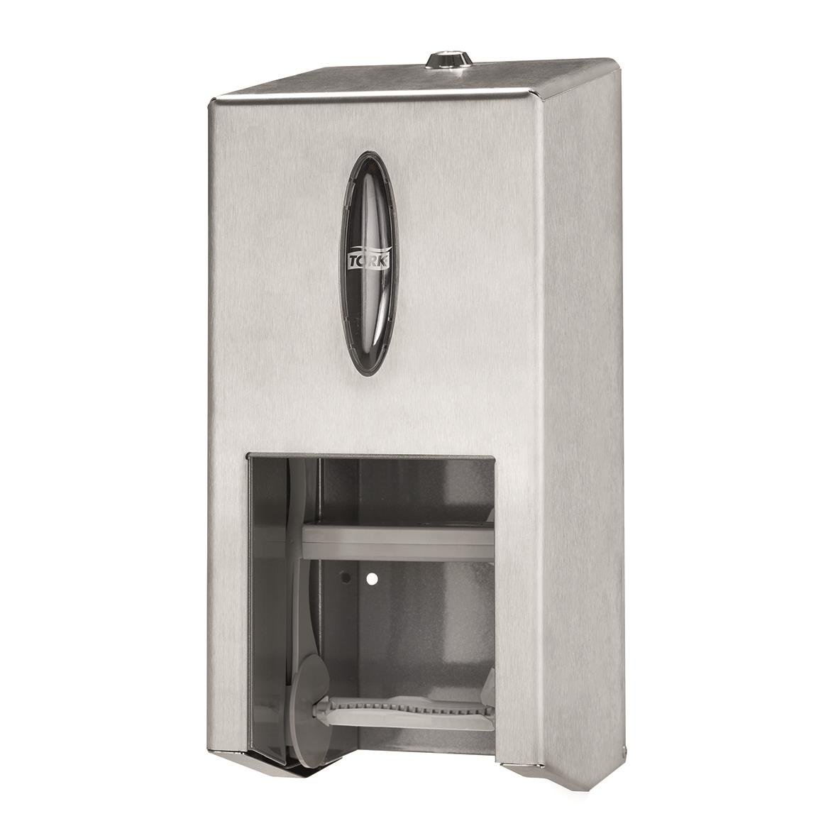 Rostfri dispenser för toalettpapper Tork T7 Coreless med 2 rullar