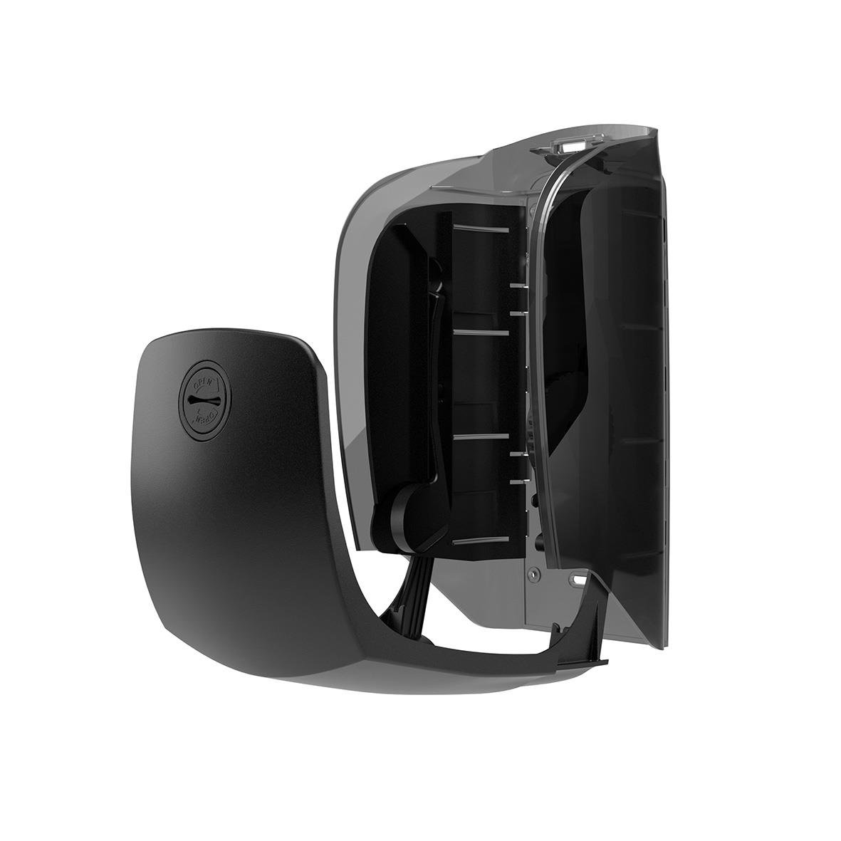 Vit dispenser för toalettpapper Katrin System med lock och inre fack