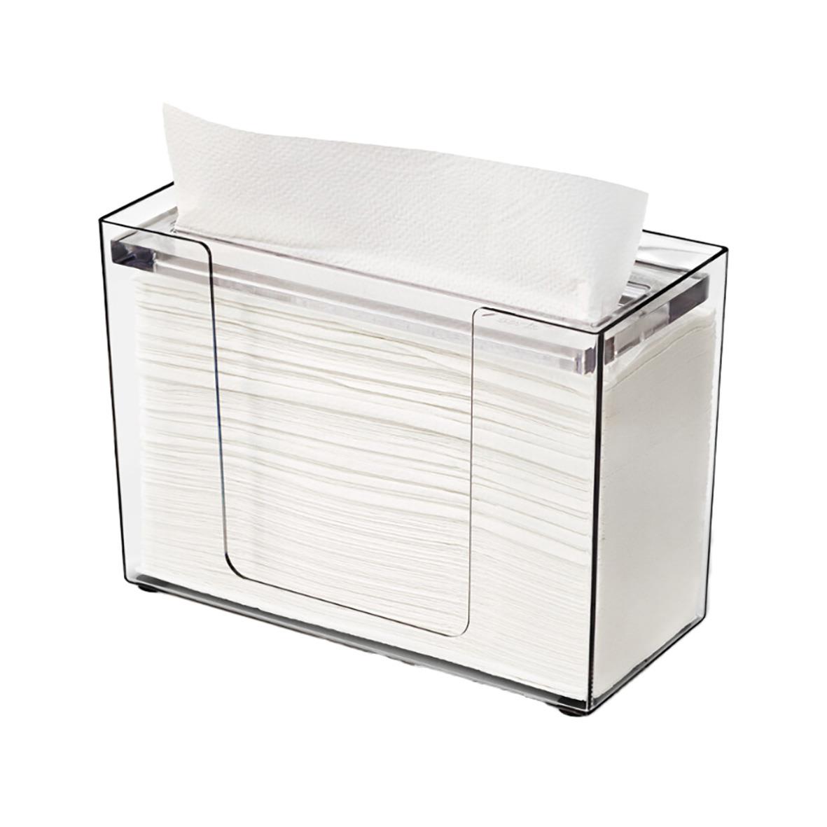 Transparentt pappershanddukdispenser Katrin i fristående design