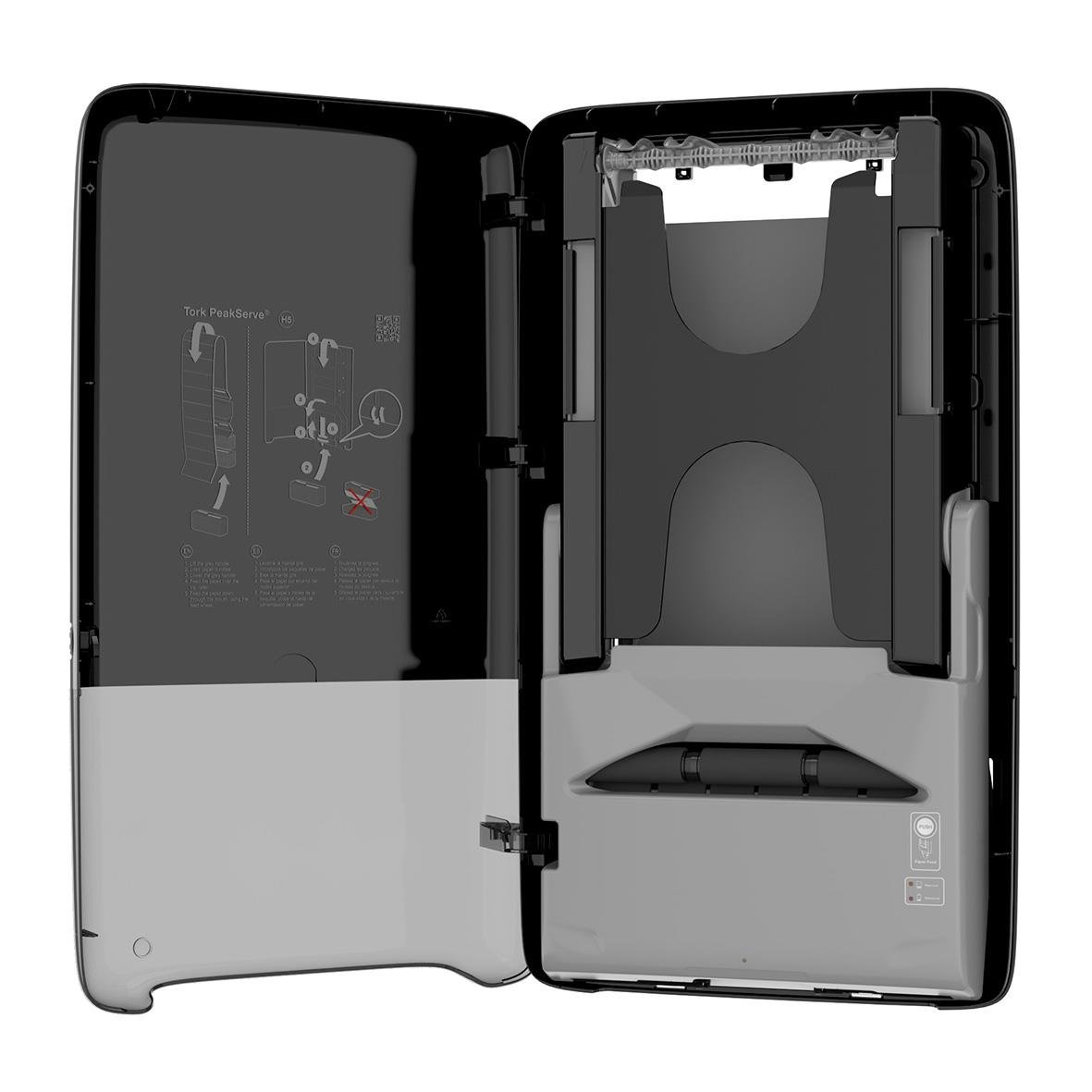 Automatisk svart pappershanddukstork Dispenser PeakServe Tork H5