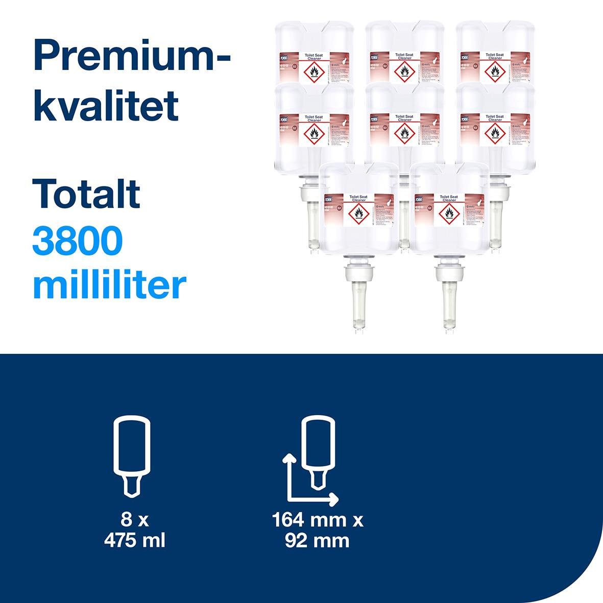 Ytdesinfektion Tork S2 Premium Toalettsitsrengöring 475ml 51010074_3