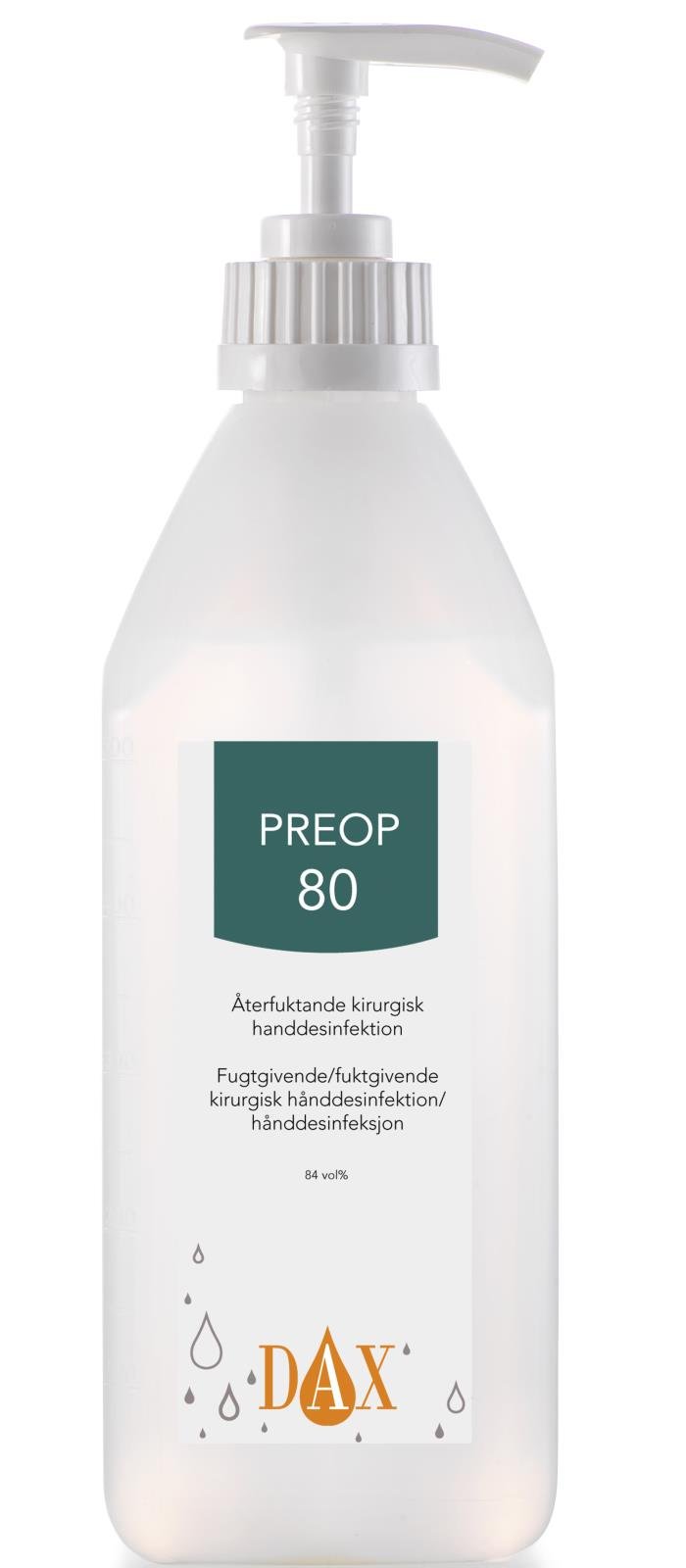 Handdesinfektion DAX Preop 80 Pump 600ml 51010091