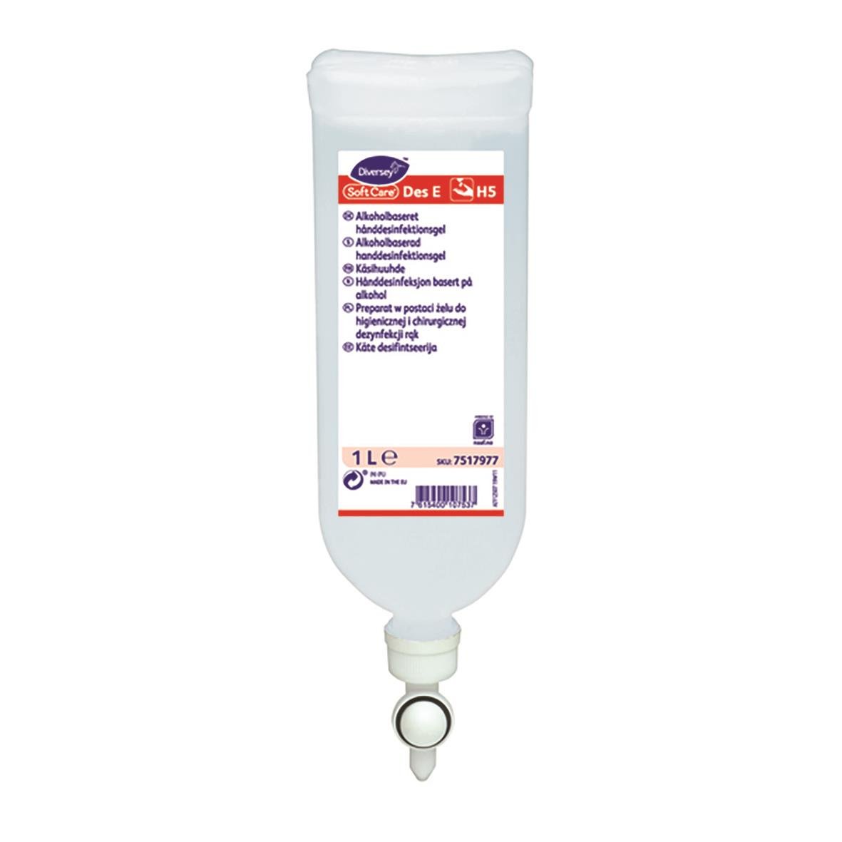 Diversey Soft Care Des E H5 handdesinfektion i dispenser på 1 liter