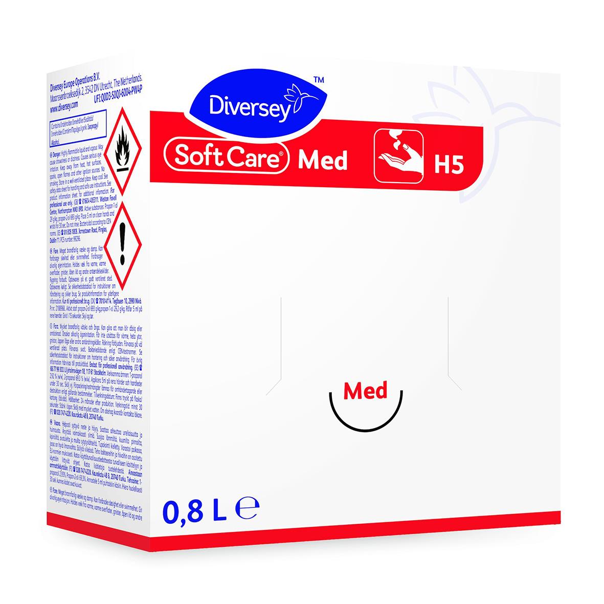 Handdesinfektion Diversey Soft Care Med Gel Refill H5 800ml 51010132