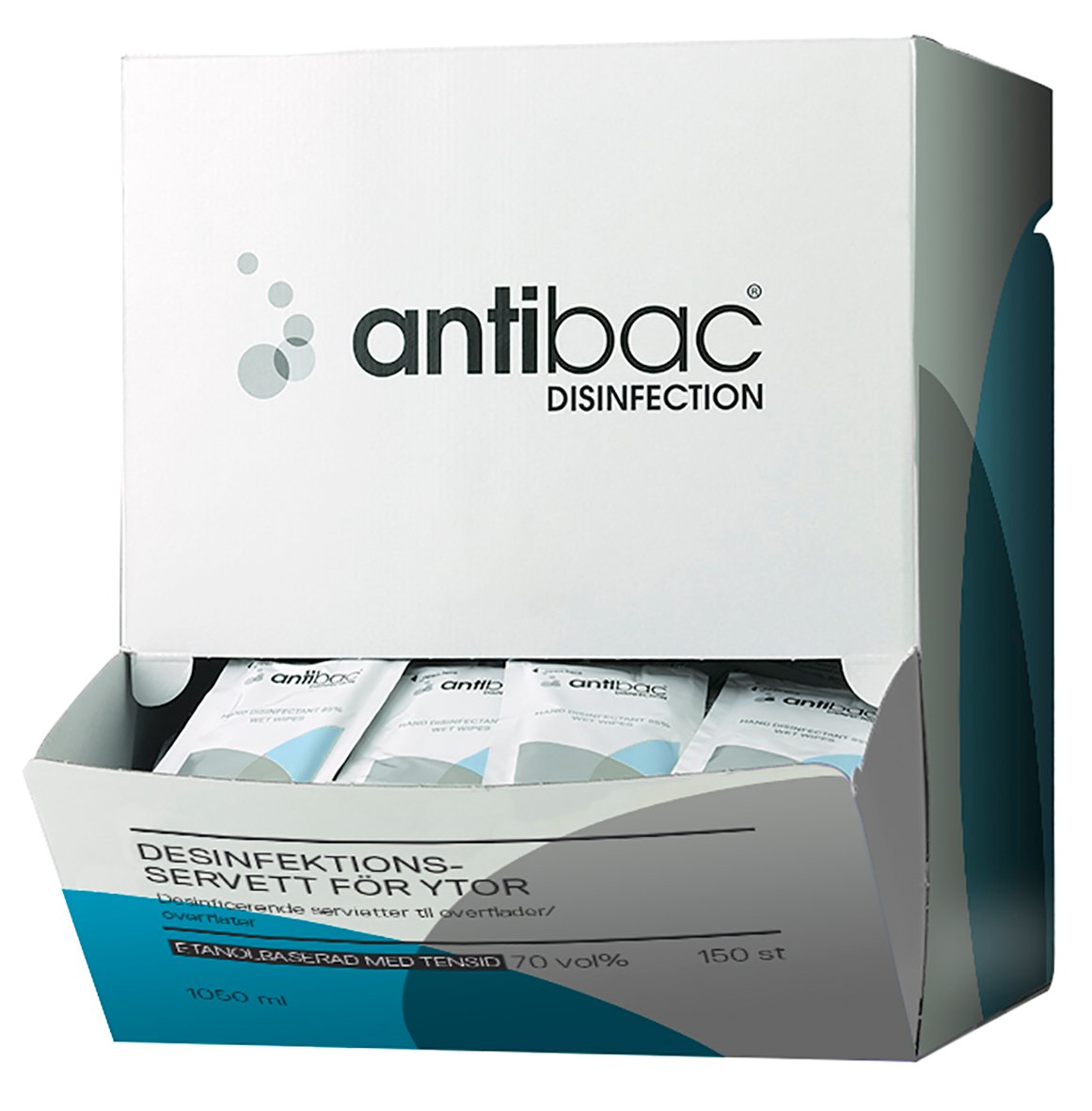 Ytdesinfektion Antibac Servetter tensid singelpack 1
