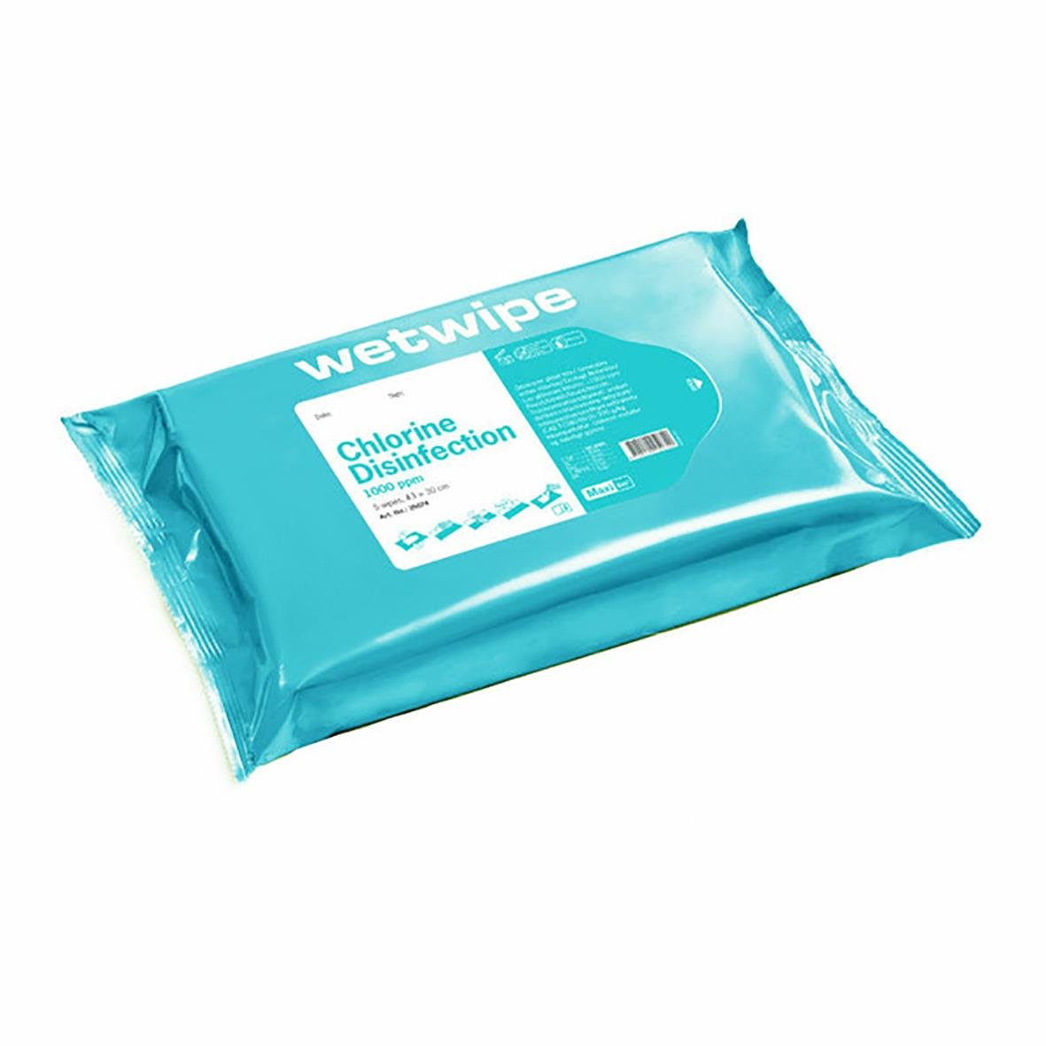 Våtservetter för desinfektion, Maxi 410x300mm, blå för rengöring och hygien