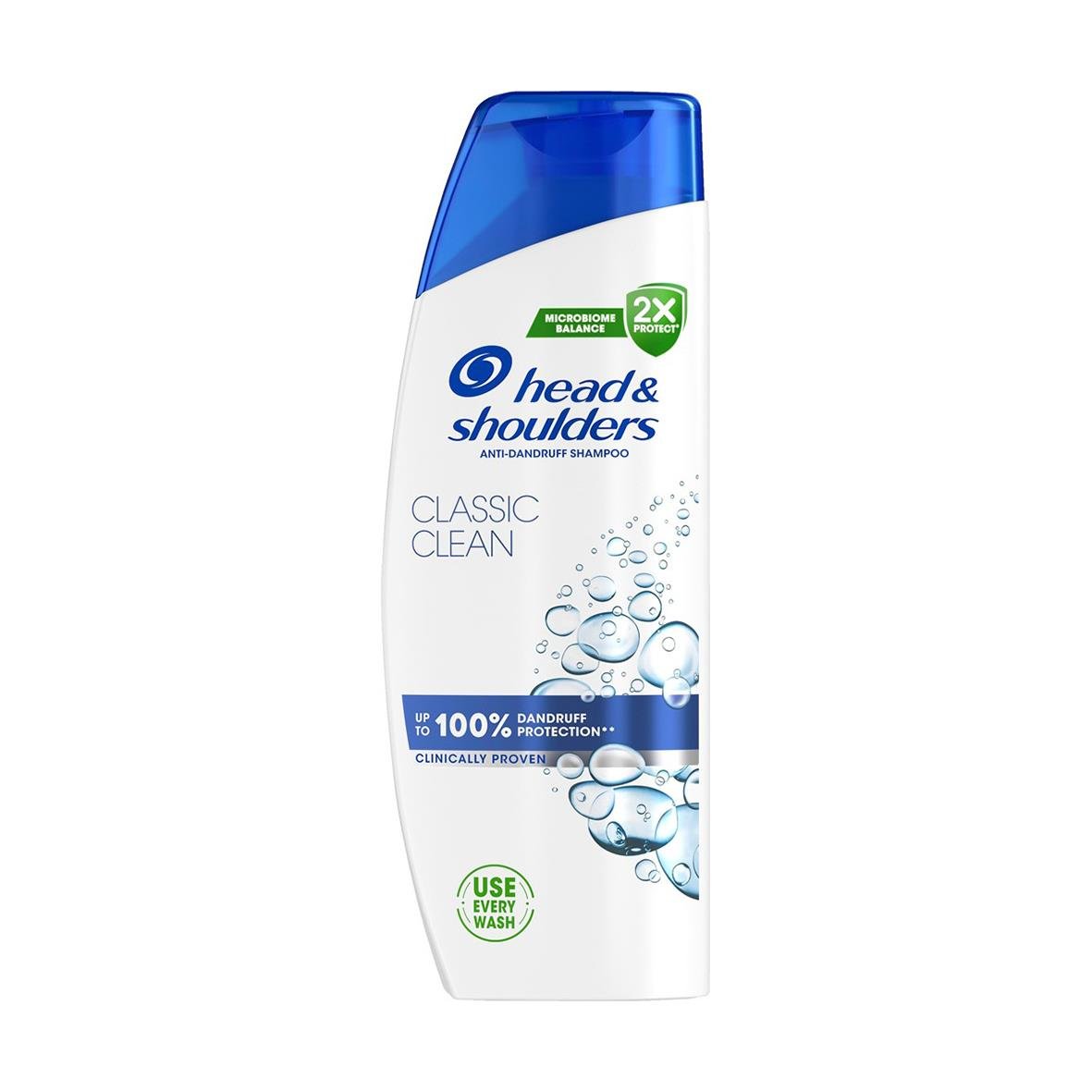 Schampo Head & Shoulders Classic Clean 250ml i vit och blå flaska