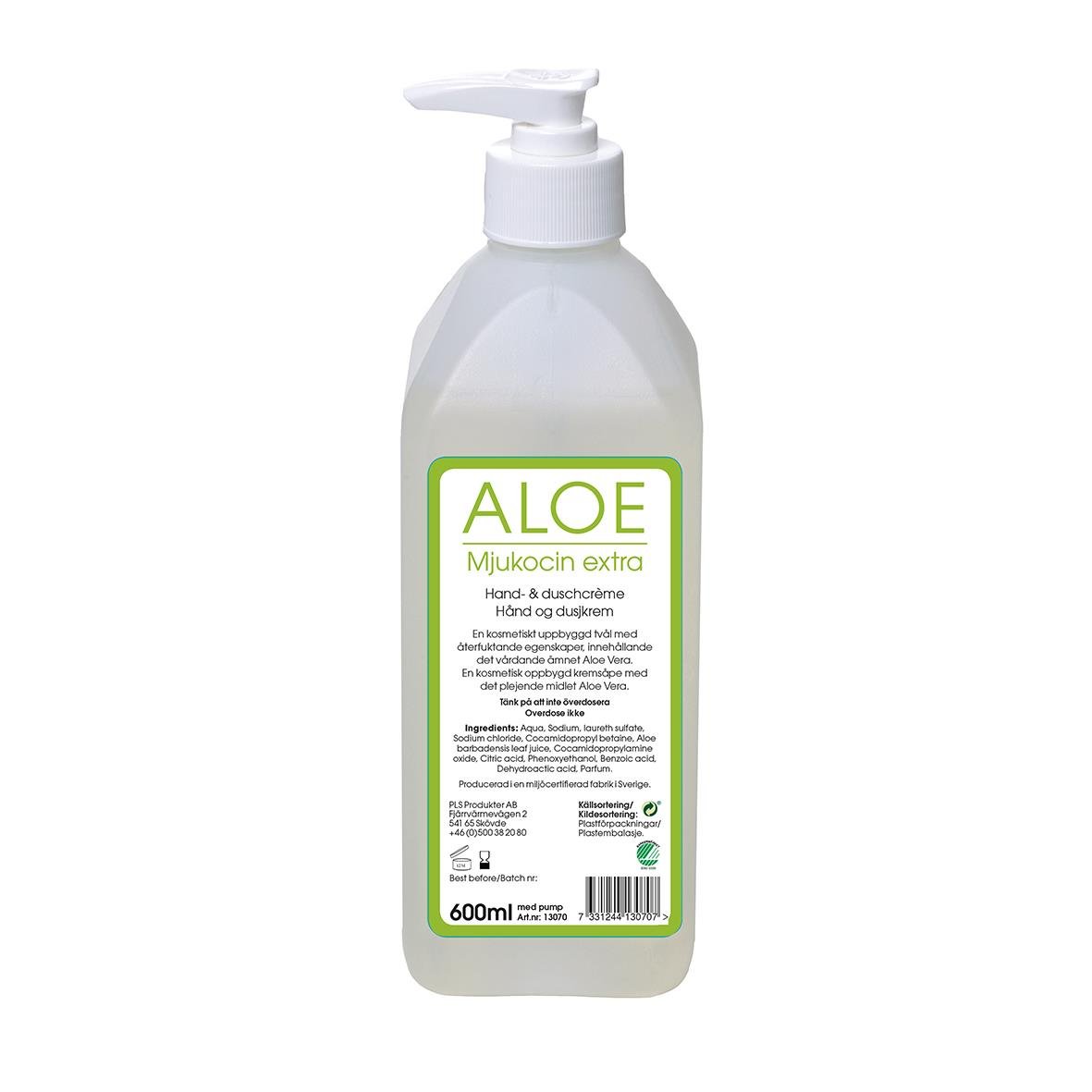 Flytande tvål PLS Mjukocin Extra Aloe Parf Pump 600ml