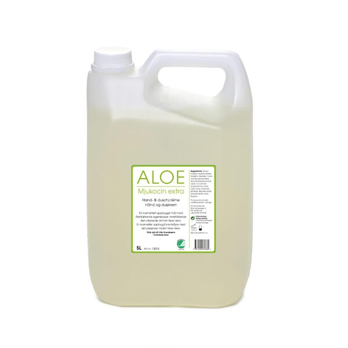 Flytande tvål PLS Mjukocin Extra Aloe parfymad 5L i stor behållare