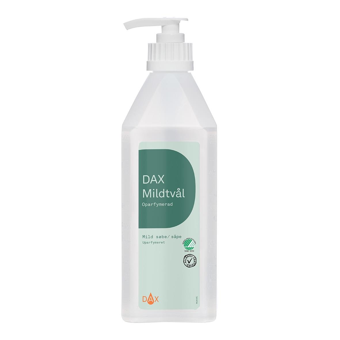 Vit flytande tvål DAX Mild Pump 600ml utan parfym