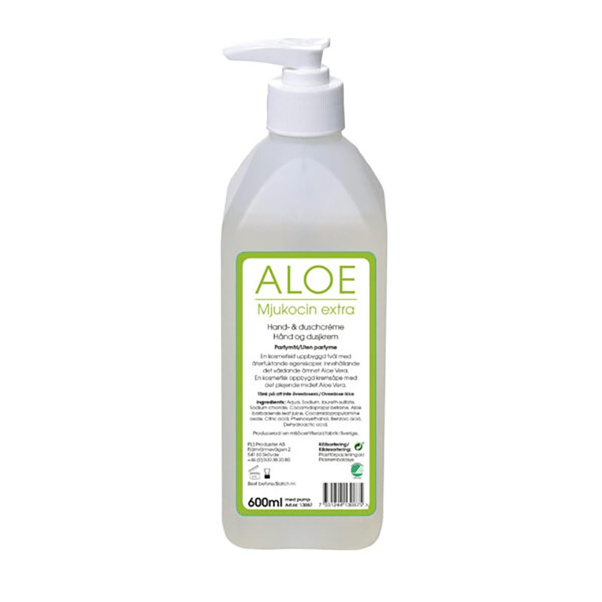 Flytande tvål PLS Mjukocin Extra Aloe Oparf Pump 600ml