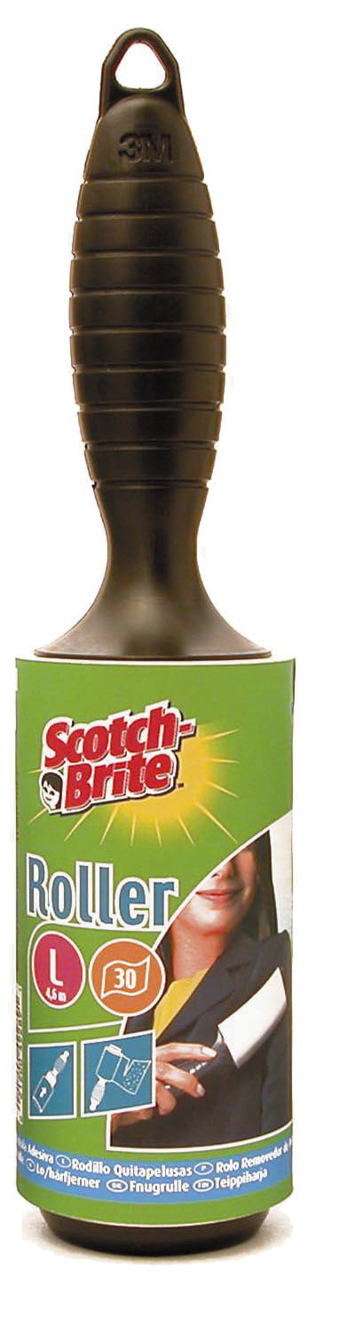 Klädvårdsrulle Scotch Brite 836 med svart handtag och grönt etikett