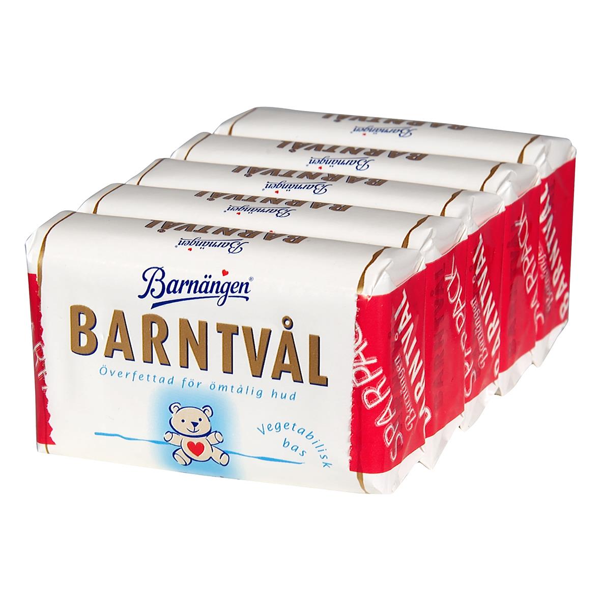 Barnängen Barntvål 85g, tvål för barn med bild av en björn och text på förpackningen