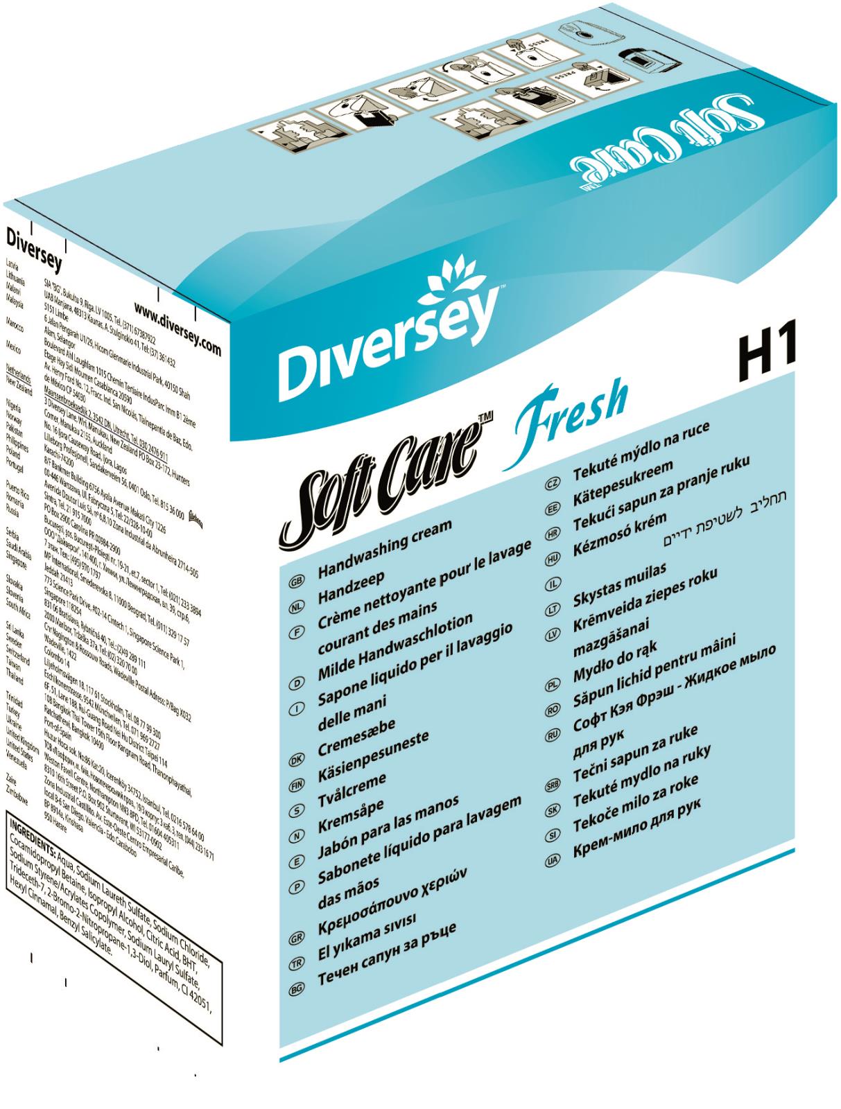 Flytande Tvål Diversey Soft Care H1 Line Fresh 800ml 51020131_1