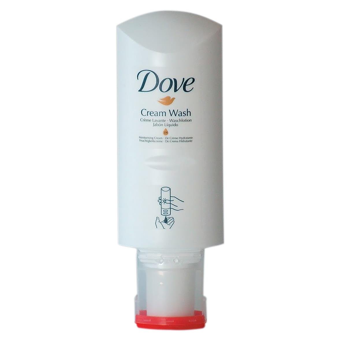 Flytande Dove Cream Wash i 300ml pumpflaska