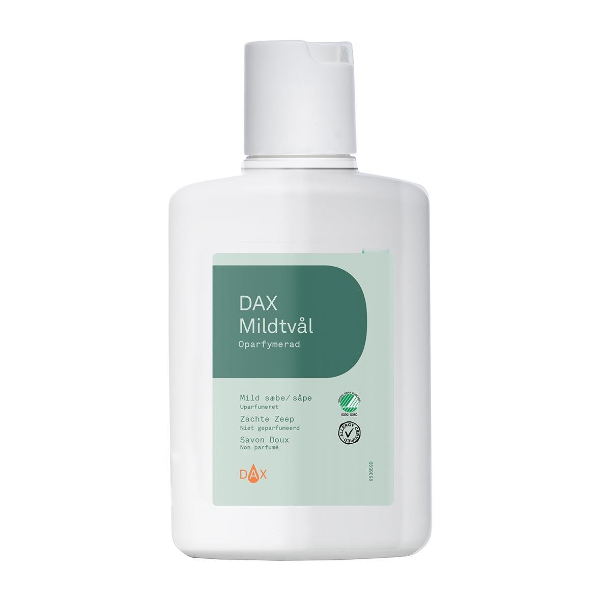 Flytande tvål DAX Mild Oparfymerad 150ml i vit flaska