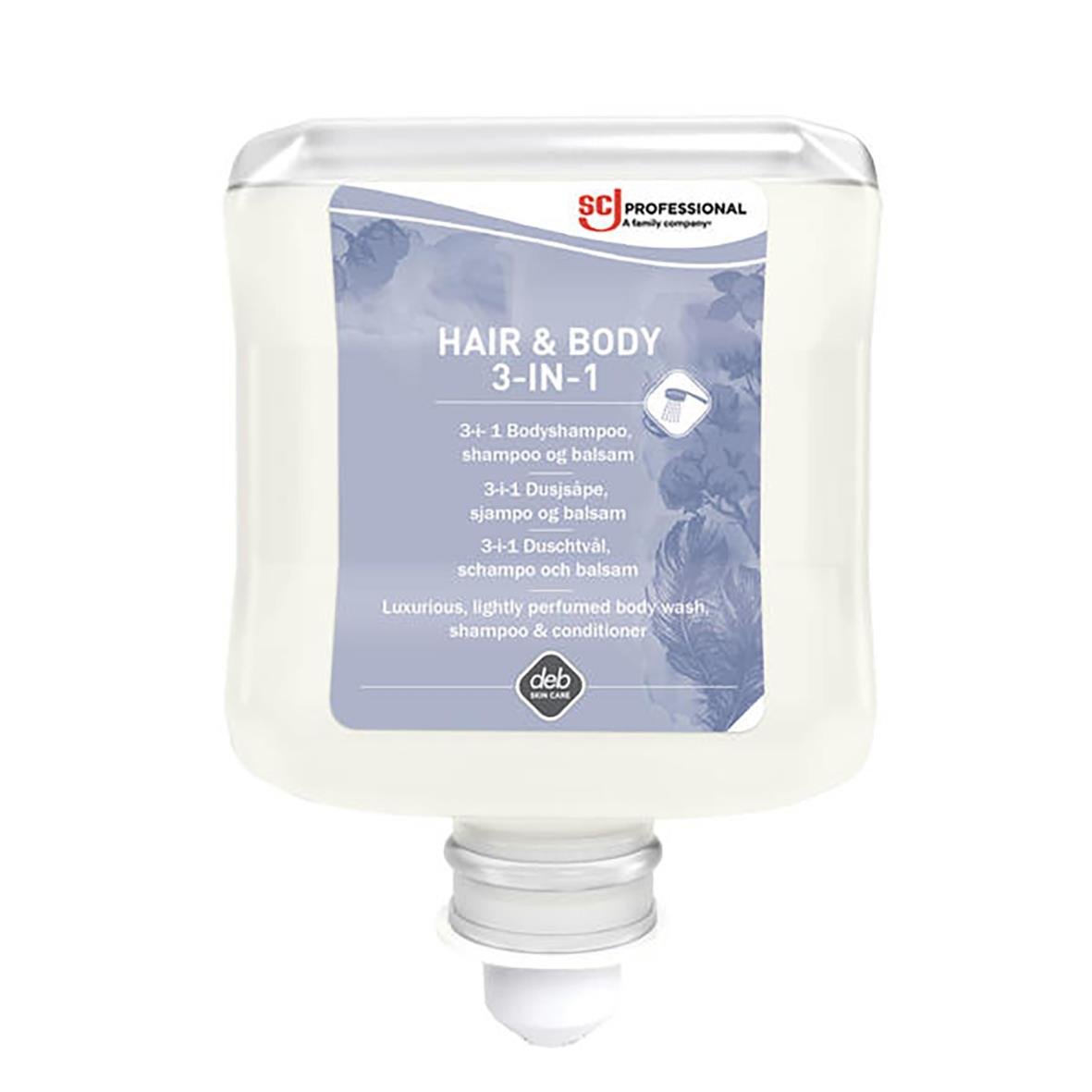 Schampo och dusch 3-i-1 för hår och kropp i 1L flaska