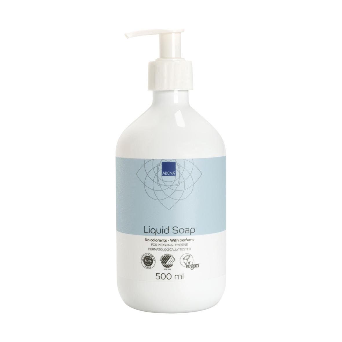 Flytande tvål Abena Pump Parfym 500ml i vit pumpflaska