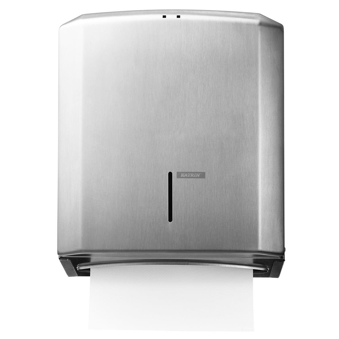 Stilrent metallpappershanddukdispenser Katrin Towel M i rostfritt stål