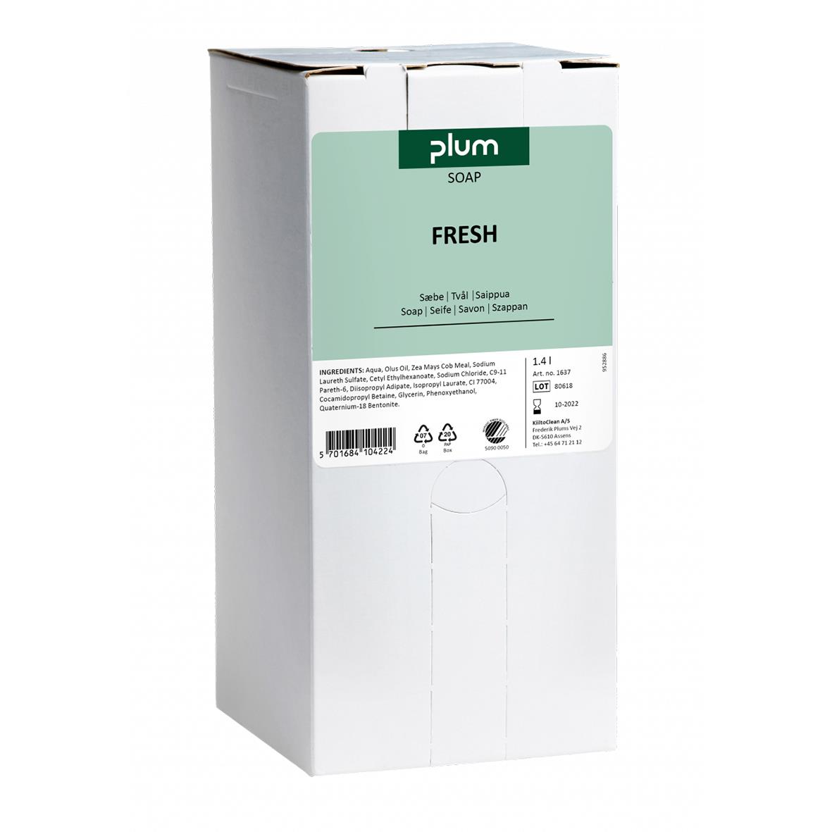 Flytande tvål Plum Fresh 1,4L i kartong