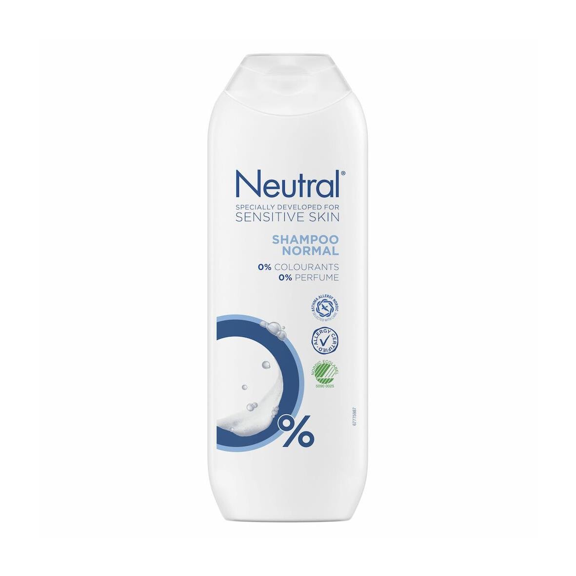 Neutral schampo för normalt hår 250ml, fri från färgämnen och parfym, för känslig hud