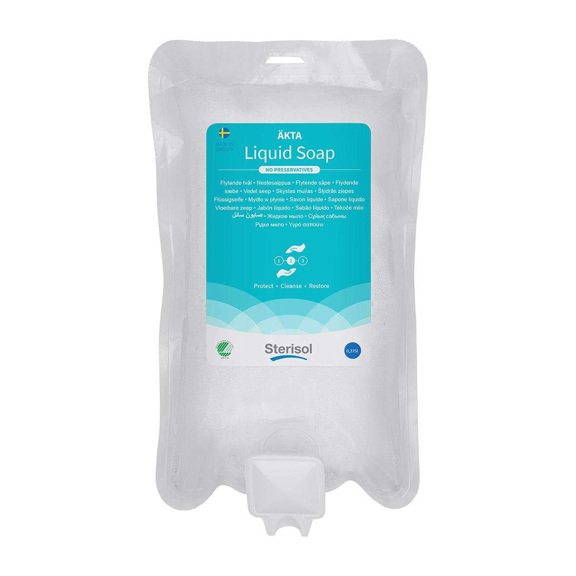 Flytande tvål Sterisol Äkta oparfymerad 700ml i påse