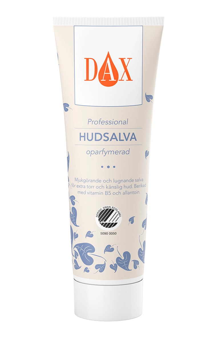 DAX Hudsalva Professional oparfymerad 125ml i tub med blå blomsterdesign