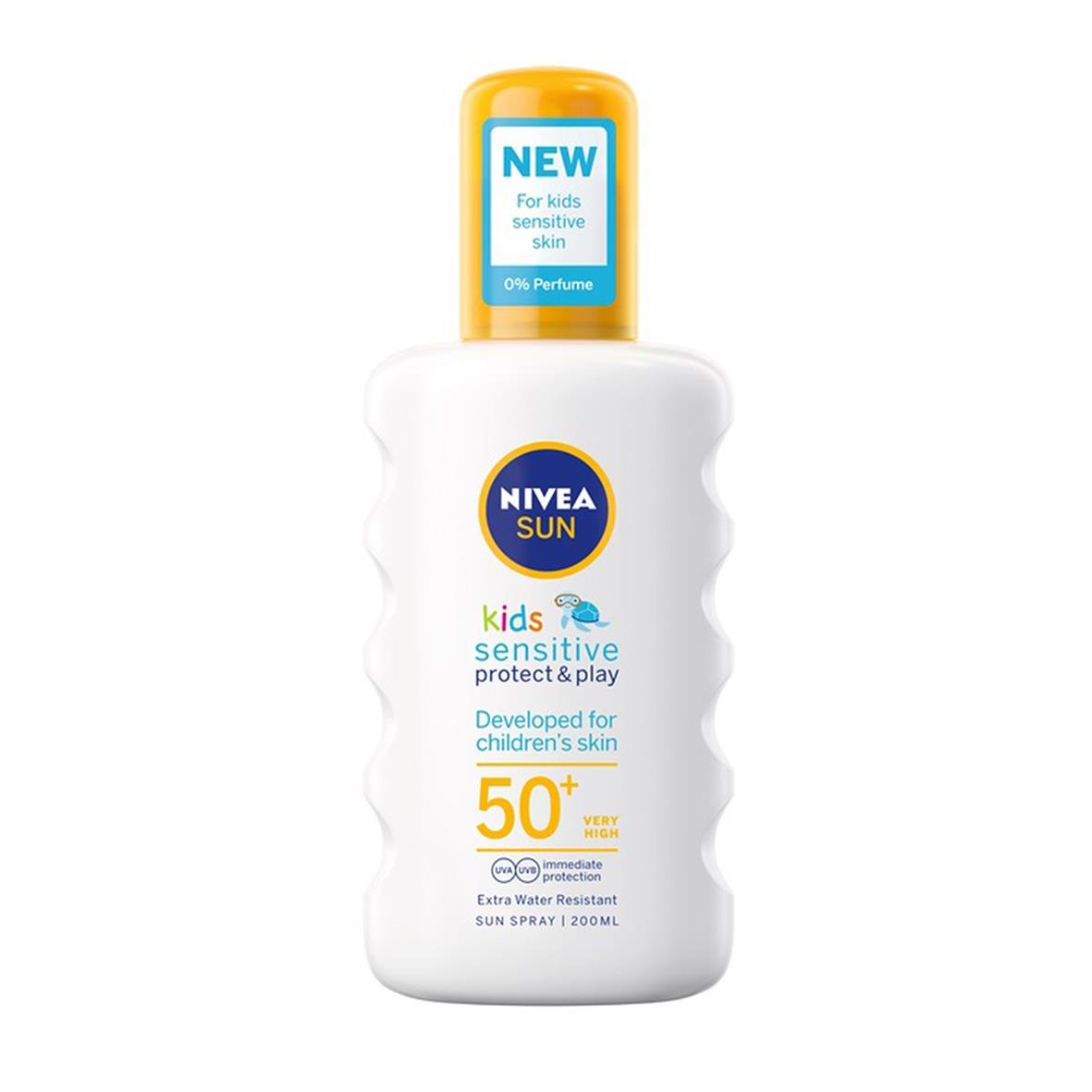 Nivea Kids Protect&sensitive solskyddsspray SPF50+ för barn, 200ml, vattenresistent, utan parfym