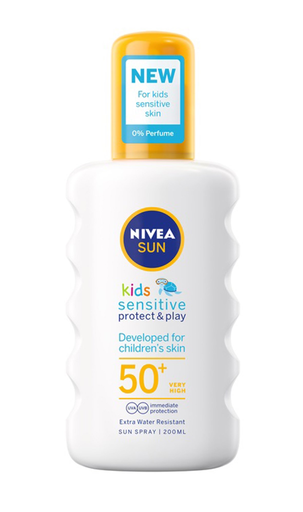Nivea Kids Protect&sensitive solskyddsspray SPF50+ för barn, 200ml, vattenresistent, utan parfym