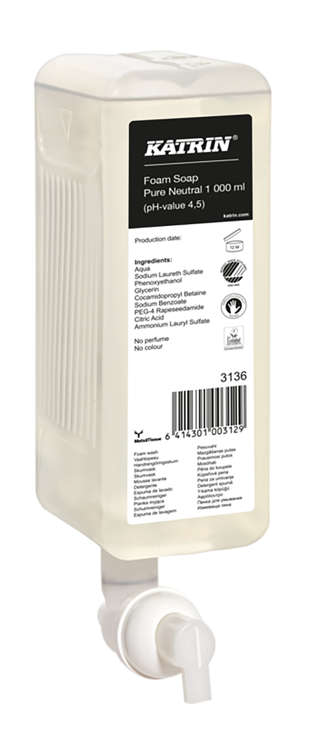 Skumtvål Katrin Foam Pure Neutral 1L 51020868