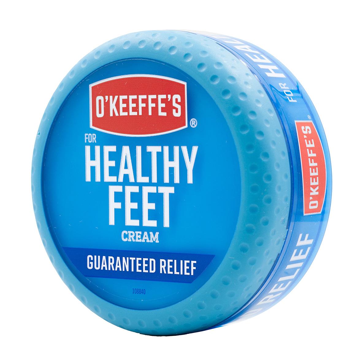 O Keeffes Healthy Feet fotkräm i burk, 91g, för hälsosamma fötter och garanterad lindring