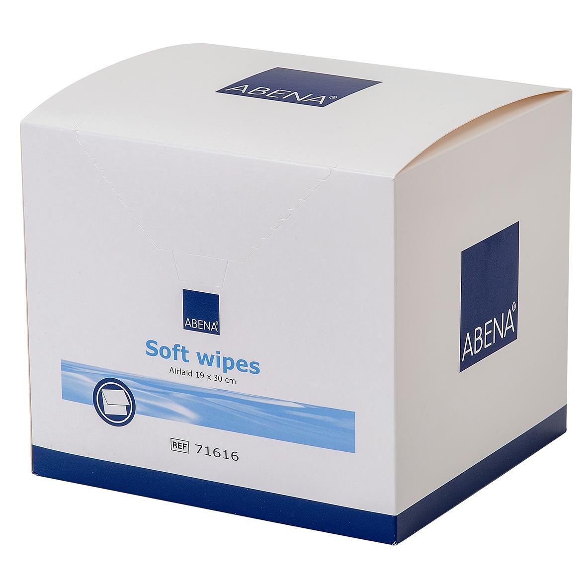 Vit tvättlapp i papper från Abena Airlaid C-Vikt 19x30cm