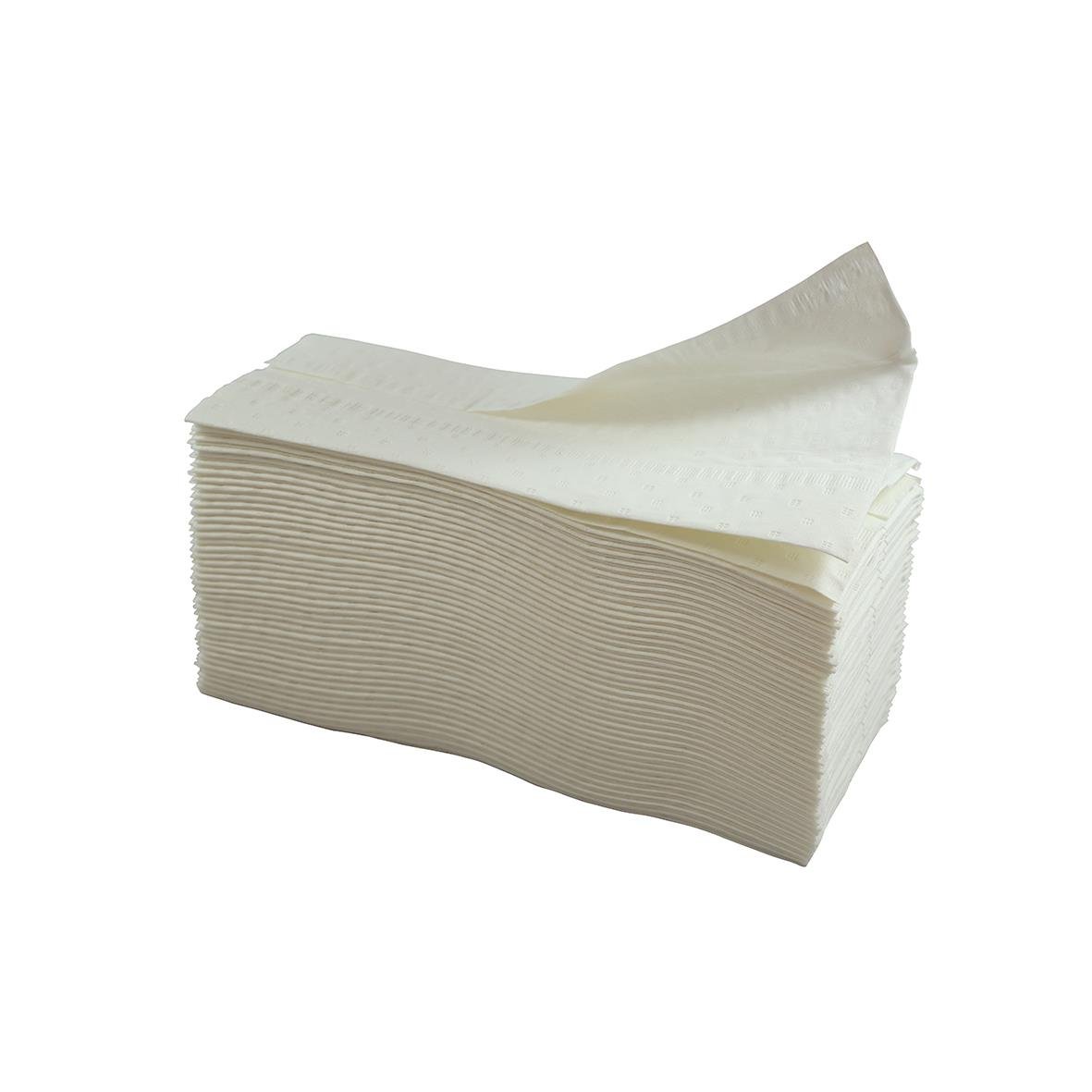 Vit 3-lag tvättlapp Abena Soft Care C-Vikt 19x25cm staplad i bunt