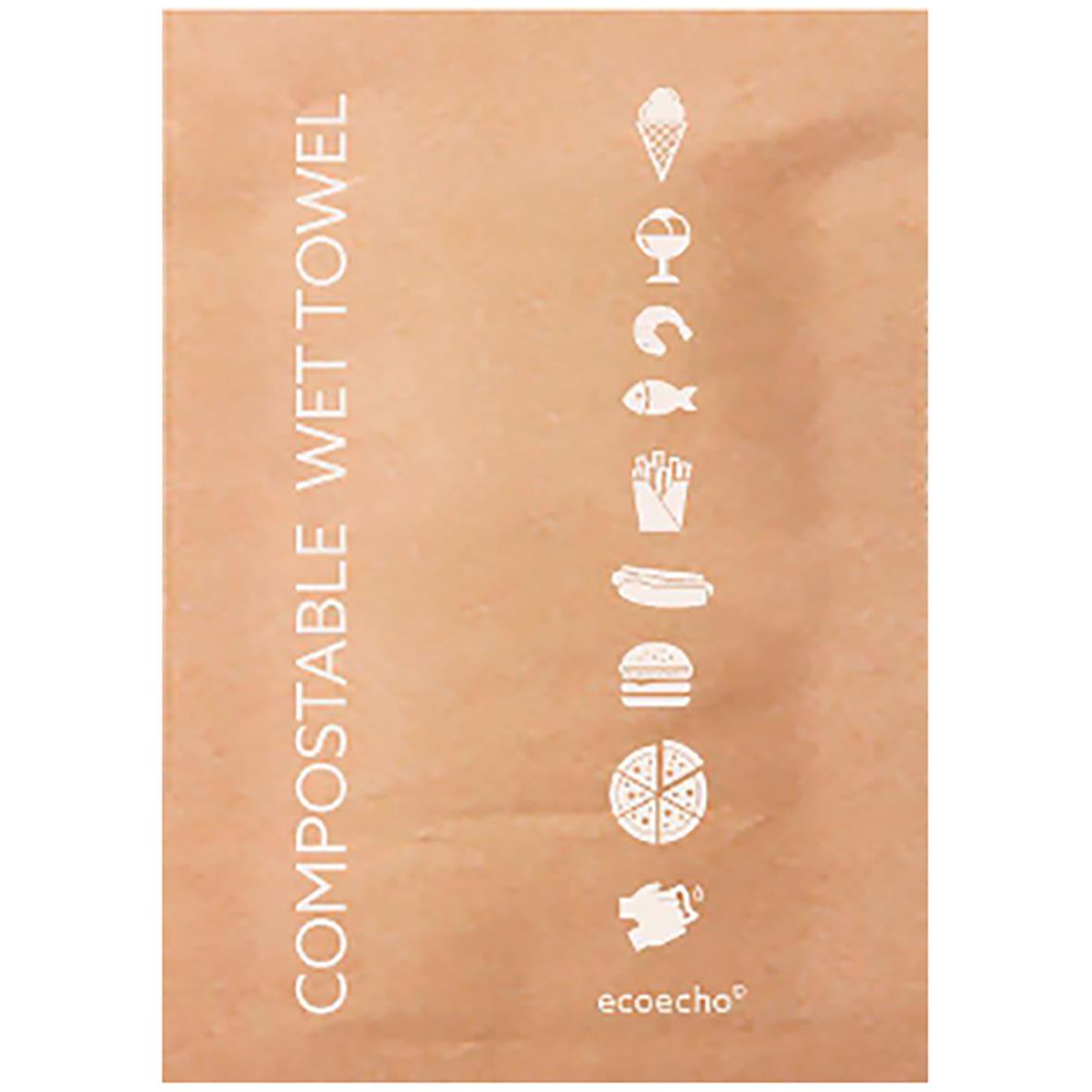 Våtservett Duni komposterbar kraftig 5x7cm med ikoner för olika användningsområden