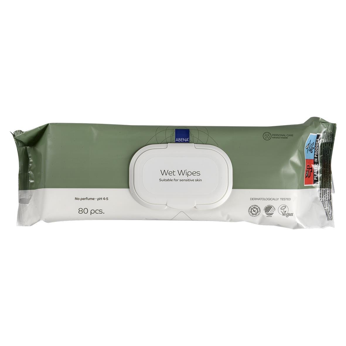 Våtservetter Abena Oparfymerad 20x27cm, 80 st i förpackning