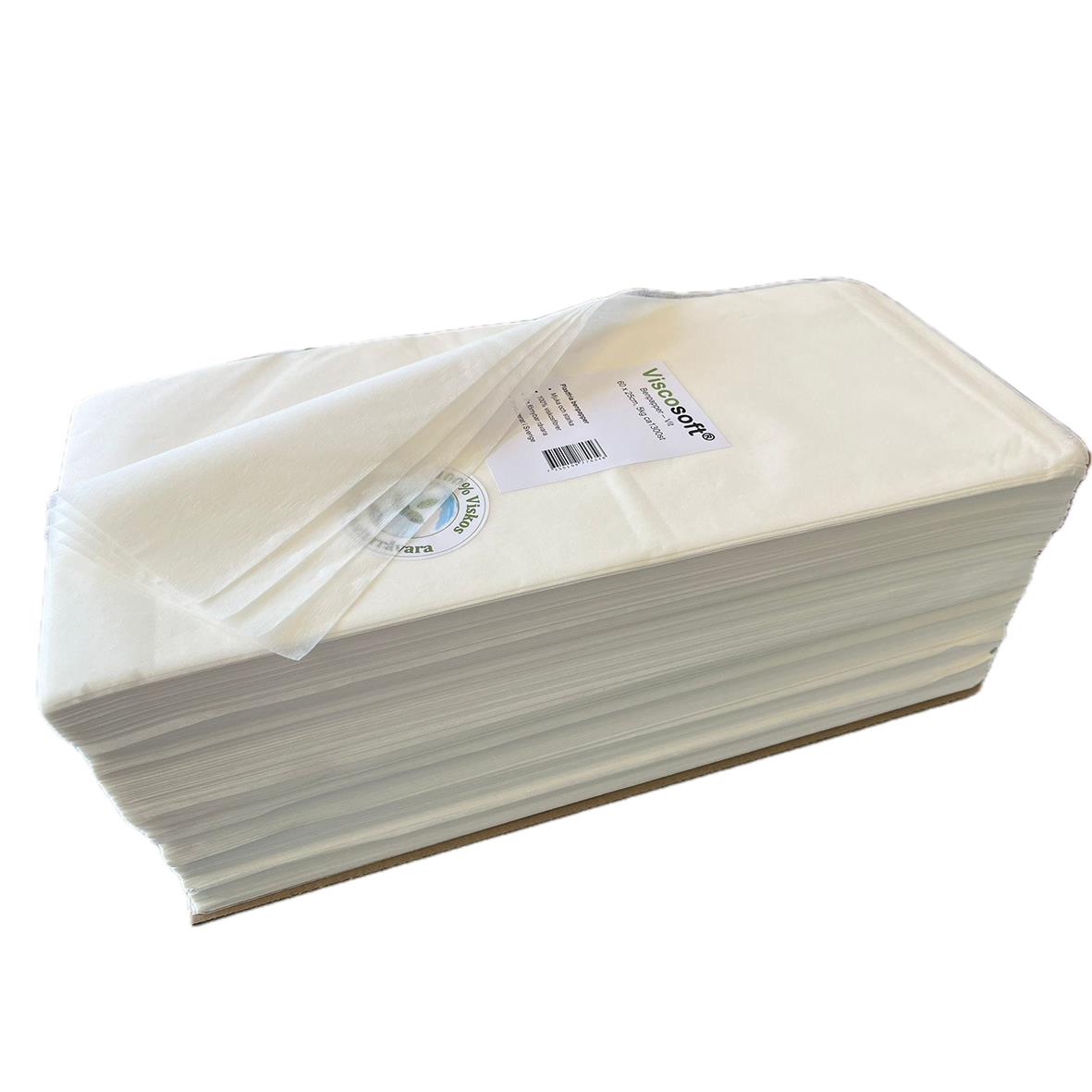 Vit benpapp i ark, 60x25cm, 5kg, staplad på varukorg