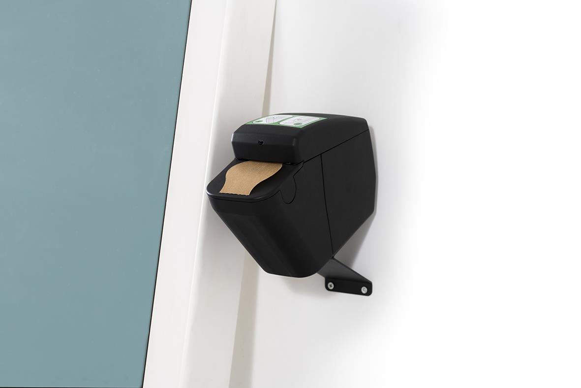 Väggfäste till svart papperdispenser 138x80x63mm