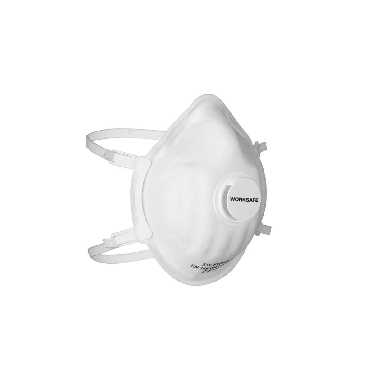 Halvmask Worksafe med ventil och FFP3 NR D filtrering