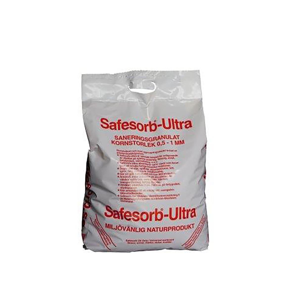 Safesorb Ultra finkornigt granulat i 10 kg påse