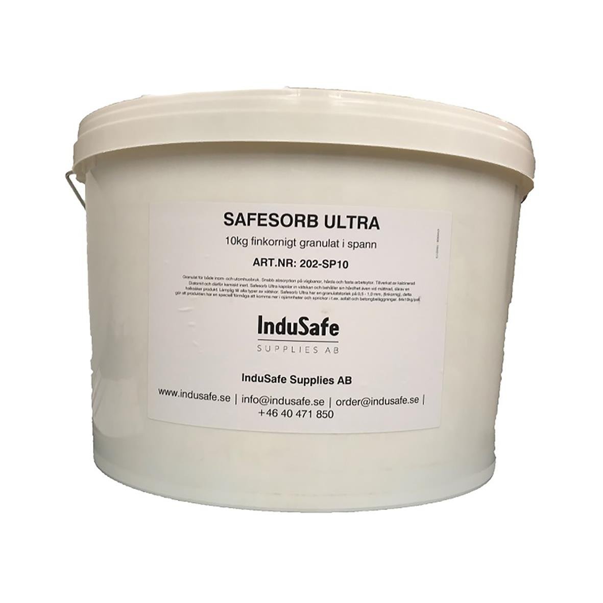 Granulat Safesorb Ultra Finkornigt Spann 1kg i vit hink