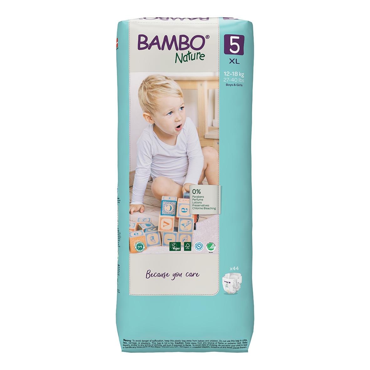Blöja Bambo Nature Junior 5 storlek 5, 12-18 kg för små barn