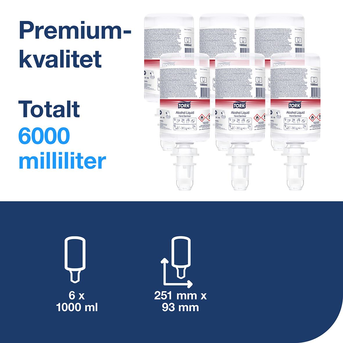 Handdesinfektion Tork S4 Flytande 80 1L för hygien och smittskydd