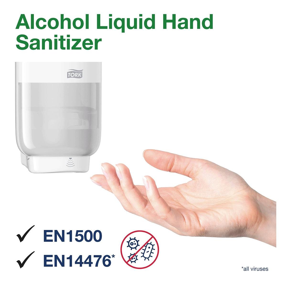 Handdesinfektionsautomat Tork S4 Flytande 80 1L med hand under